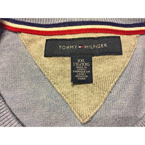 Tommy Hilfiger Mens Sweater Size XXL Crew Neck Blue Cotton Blend Long Sleeves - Picture 4 of 8